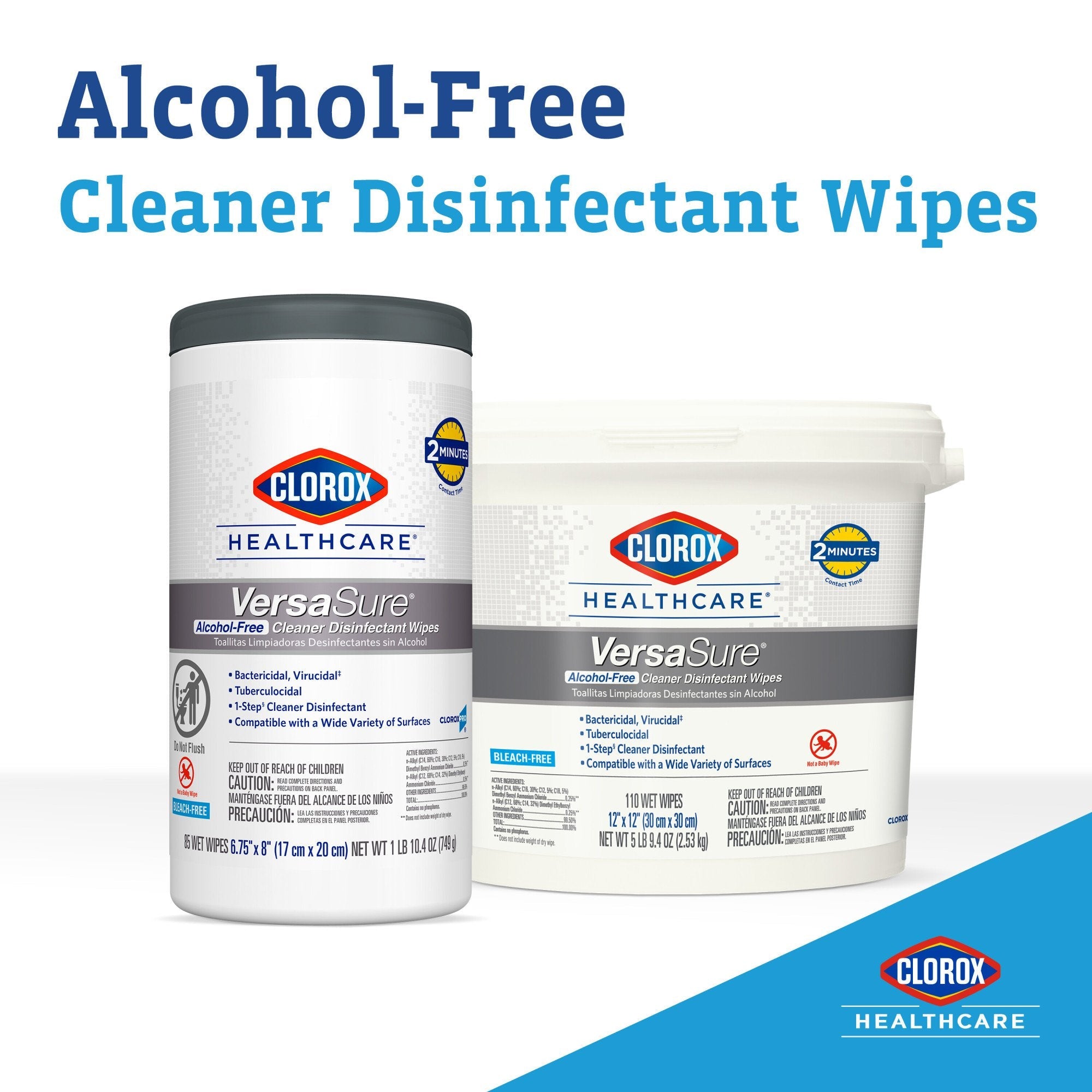 Clorox Healthcare® VersaSure® Cleaner Disinfectant Wipes, Canister 31757