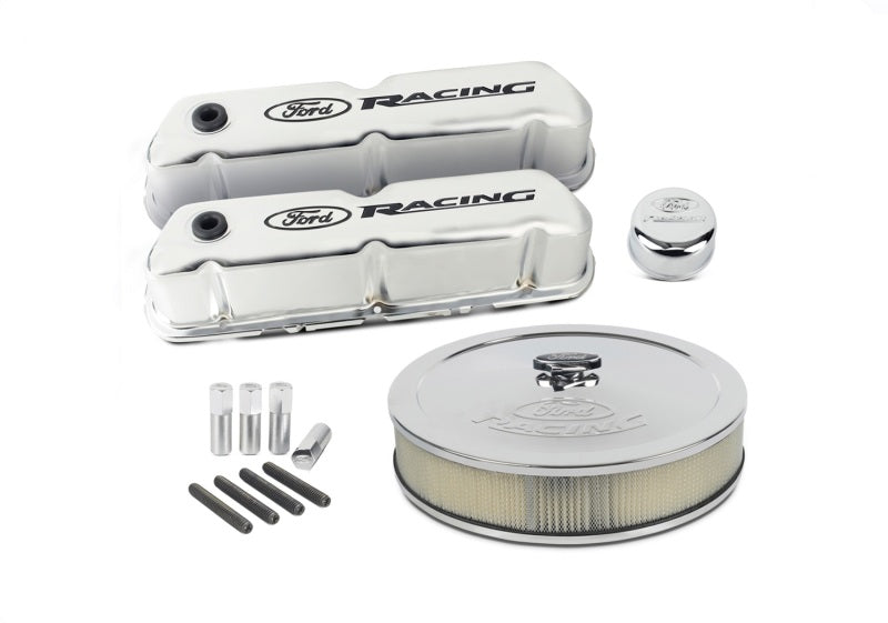 Ford Engine Dress up Kit Chrome w/Ford Racing Log FRD302-510