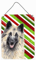 Belgian Tervuren Candy Cane Holiday Christmas Wall or Door Hanging Prints Aluminum Metal Sign Kitchen Wall Bar Bathroom Plaque Home Decor Front Door Plaque, 12x16, Multicolor
