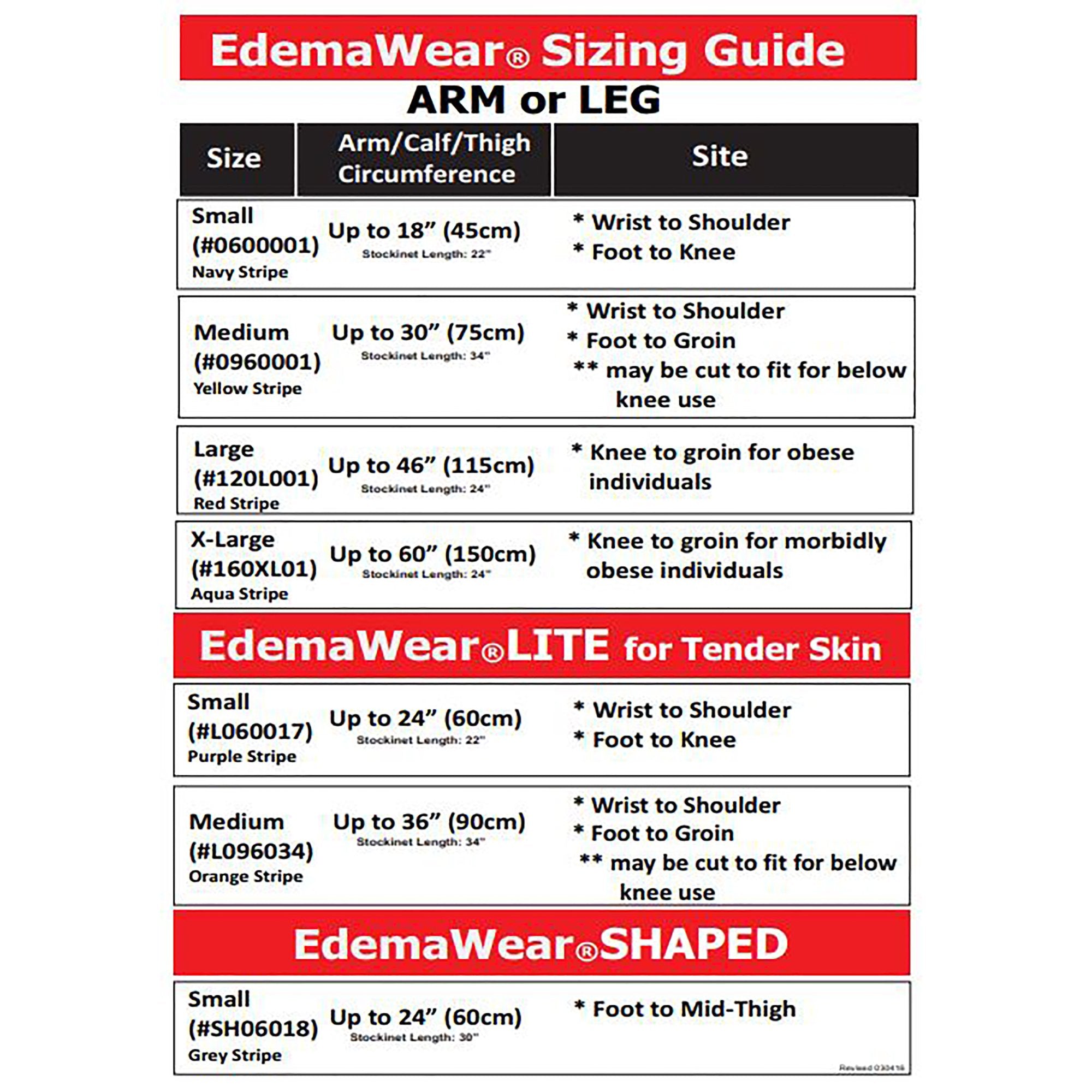 EdemaWear® Compression Stockinette, Medium B960001