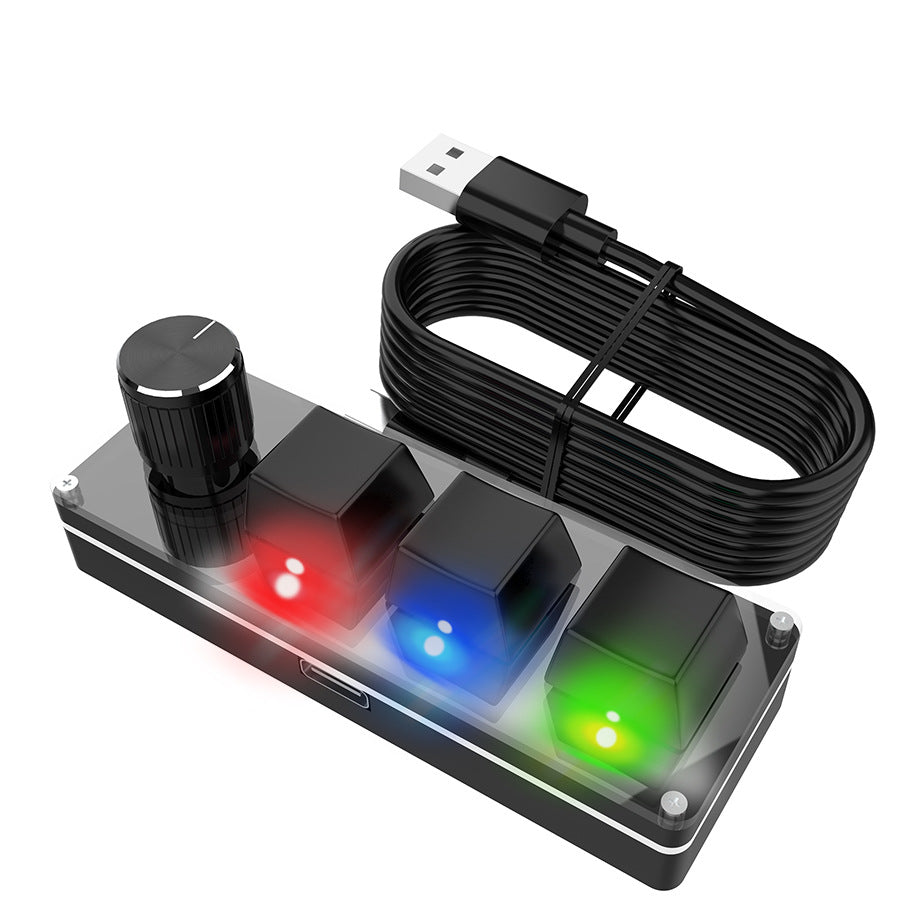 3-key Usb Custom Office Keyboard Your PS Shortcut Key
