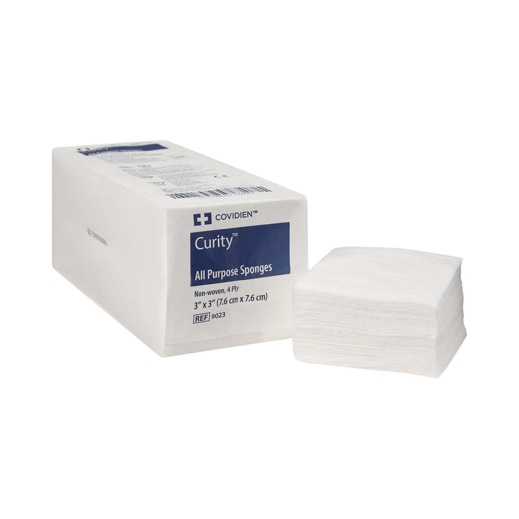 Curity™ Nonwoven Sponge, 3 x 3 Inch, 4-Ply 9023