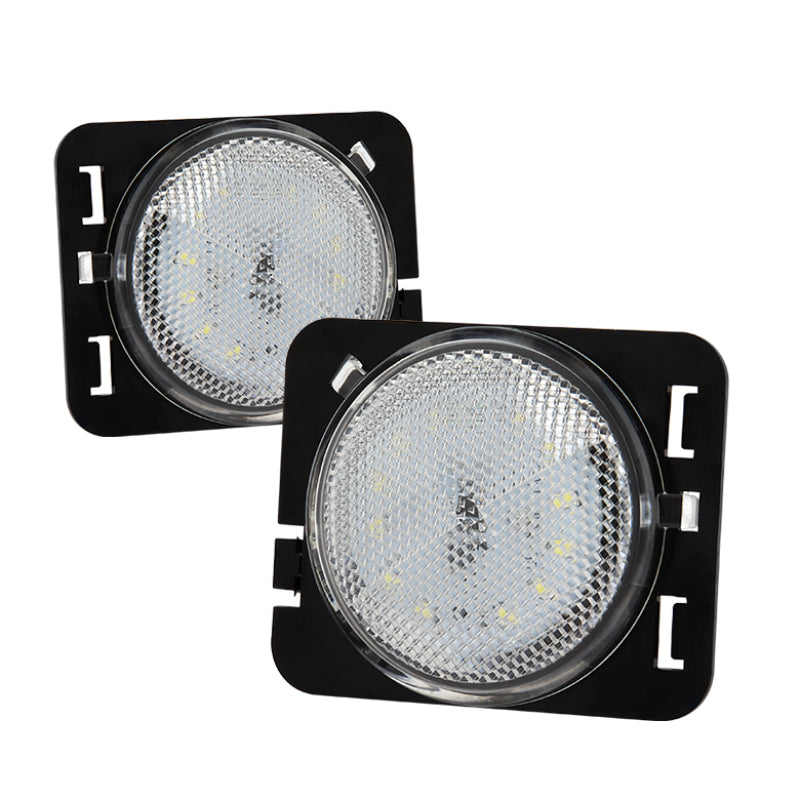 SPYDER xTune Jeep Wrangler 07-15 LED Front Fender Side Marker Lights - Chrome SML-JH-JW07-LED-C 9033032