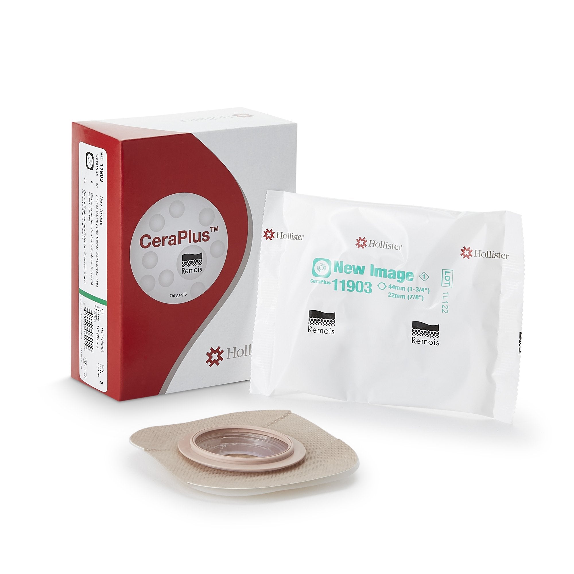 New Image™ CeraPlus™ Skin Barrier, 44mm Flange, Pre-cut to Fit 22 mm Stomas 11903