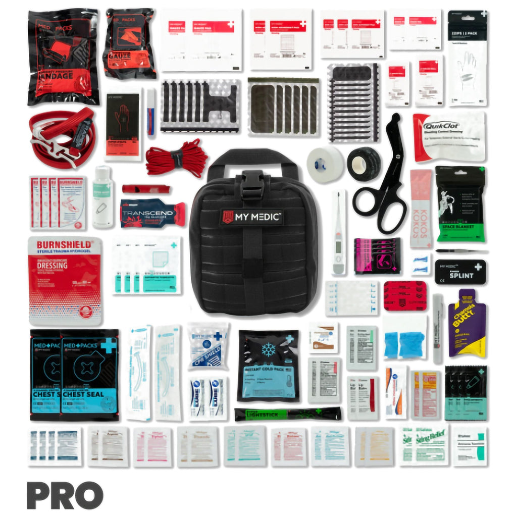 My Medic MYFAK Pro First Aid Kit, Trauma & Medical Supplies for Survival, Black MM-KIT-U-MED-BLK-PRO-V2