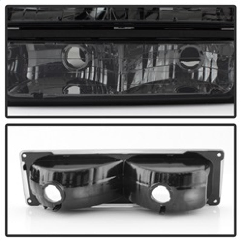 SPYDER Xtune Chevy Suburban 94-98 Headlights w/ Corner & Parking Lights 8pcs Smoked HD-JH-CCK88-AM-SM-SET 5072238
