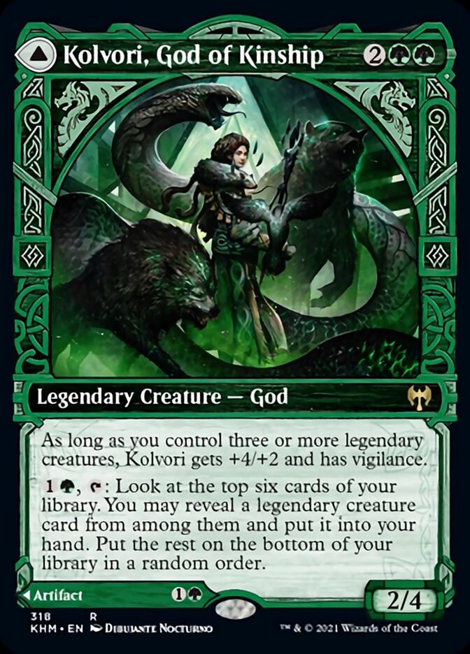 Kolvori, God of Kinship // The Ringhart Crest (KHM-318) - Kaldheim: (Showcase) Foil