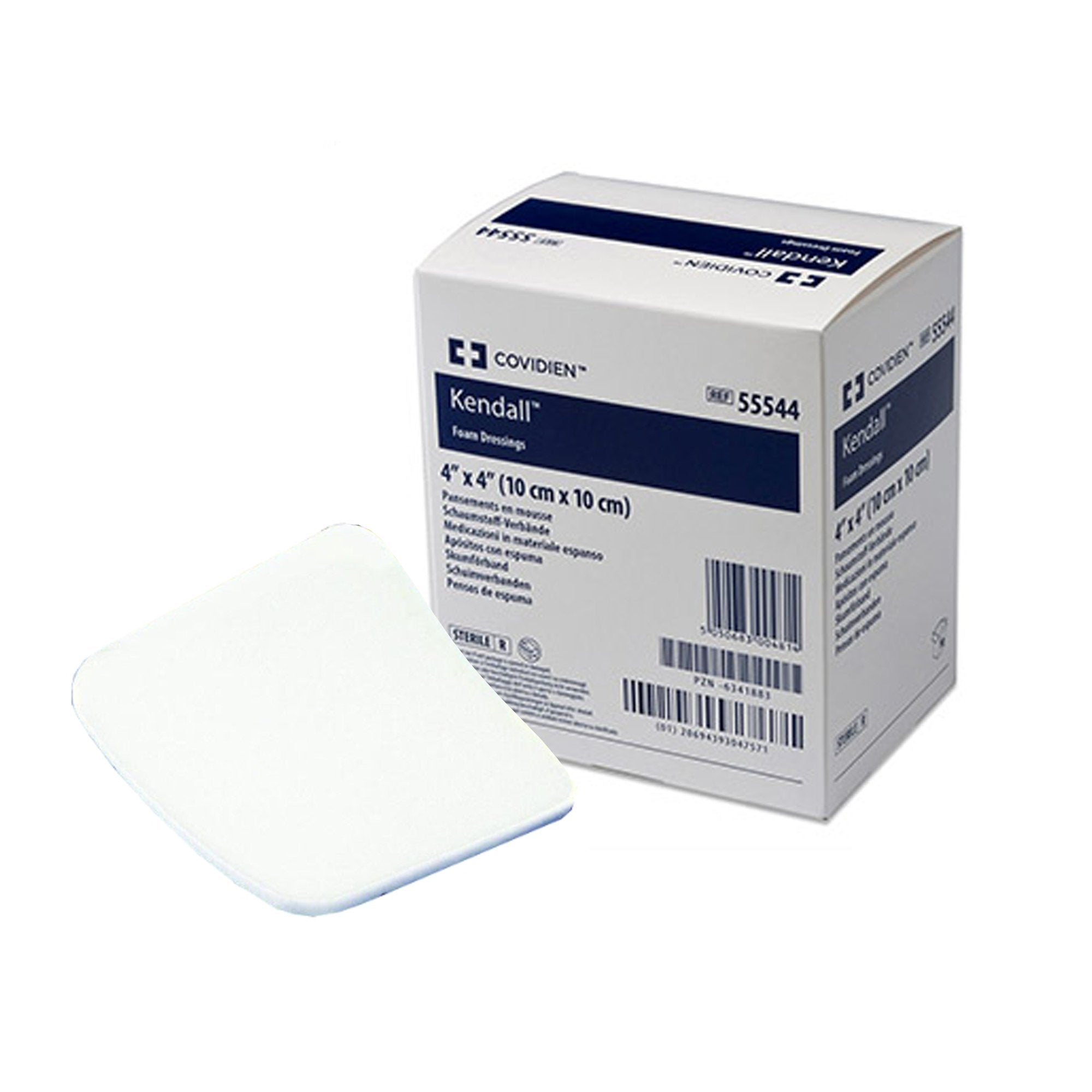Kendall™ Nonadhesive without Border Foam Dressing, 4 x 4 Inch 55544