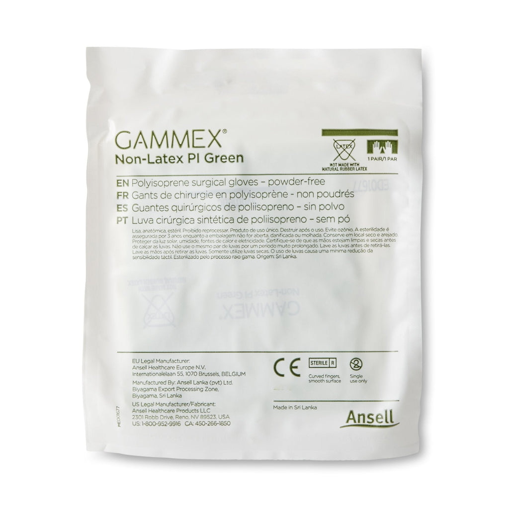 Gammex® Non-Latex PI Green Polyisoprene Surgical Glove, Size 8, Light Green 20685280