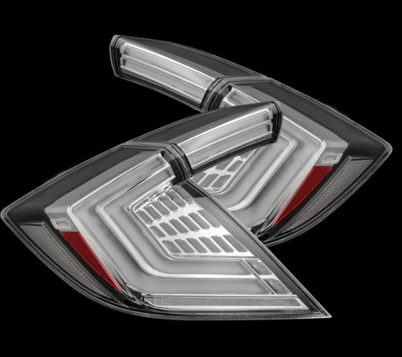 AlphaRex 16-21 Honda Civic Hatchback / Type-R FK8 Nova-Series LED Tail Lights (Pair) - Clear 676030 *Discontinued