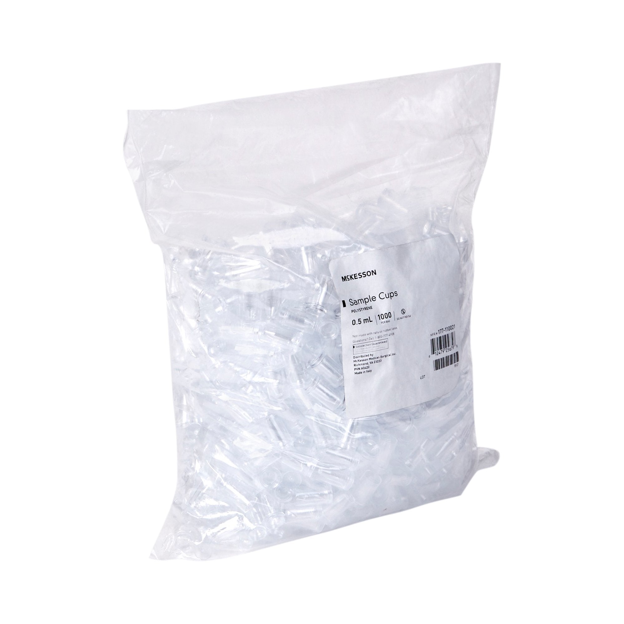 McKesson Polystyrene Sample Cup, 0.5 mL 177-110021