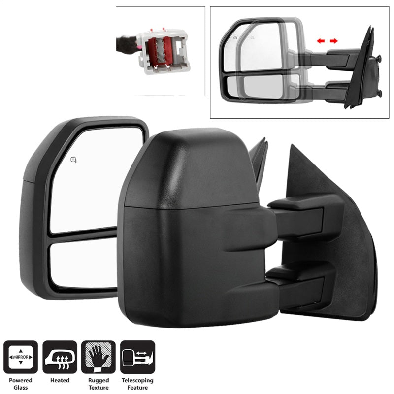 SPYDER xTune 15-17 Ford F-150 Heated Telescoping Mirrors (Pair) (MIR-FF15015-G4-PWH-SET) 9943058