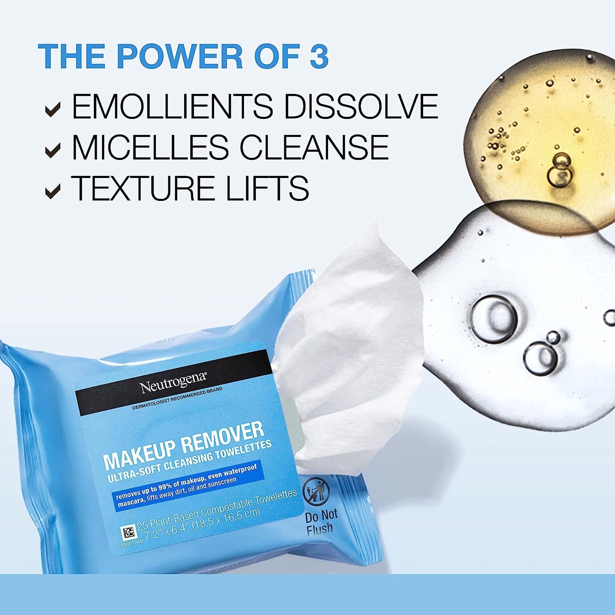 Makeup Remover Neutrogena® Wipe Soft Pack Scented 07050105105