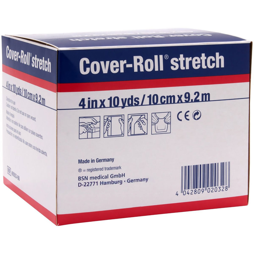 Cover-Roll® Stretch Dressing Retention Tape with Liner, 4 Inch x 10 Yard, White 45553
