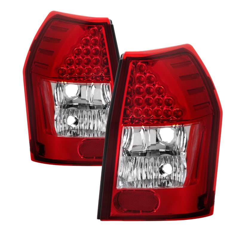 SPYDER xTune Dodge Magnum 05-08 LED Tail Lights - Red Clear ALT-JH-DMAG05-LED-RC 9036583