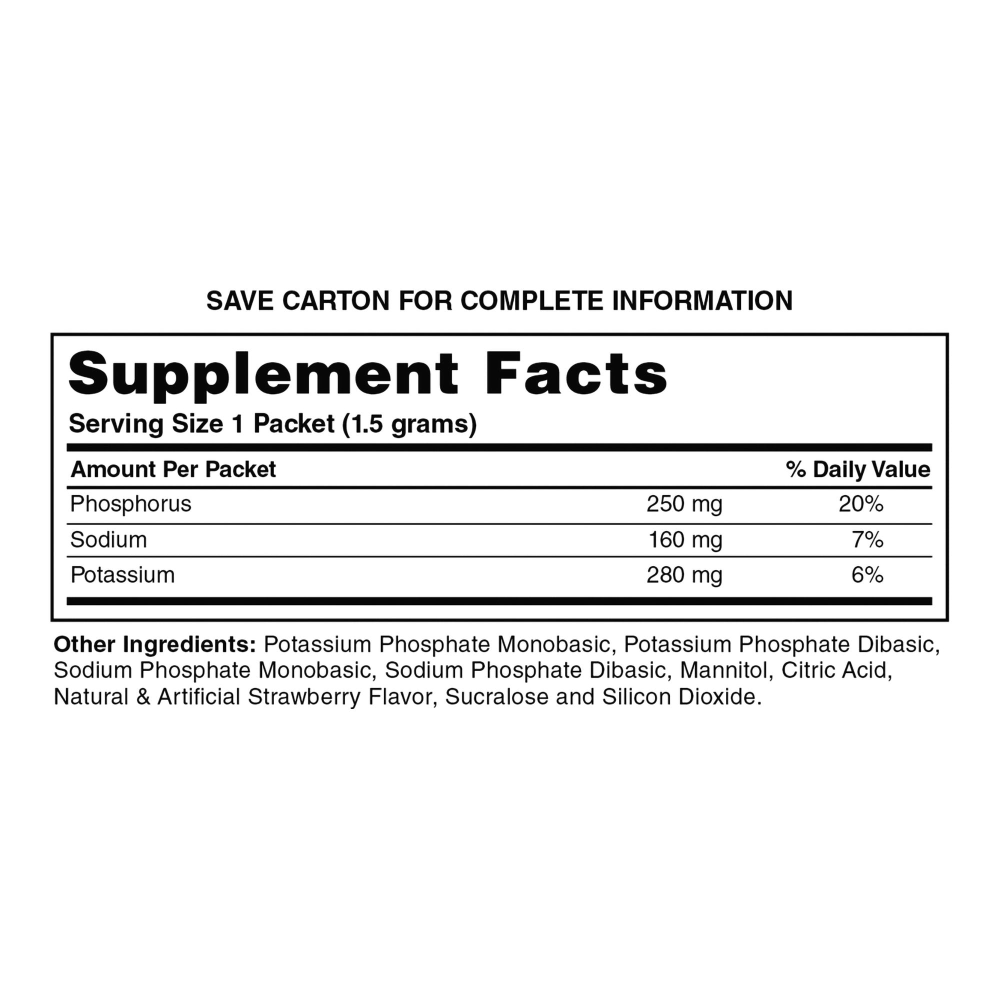 Geri-Care Phosphorus Supplement Powder with Electrolytes, Strawberry Flavor 844-01-GCP