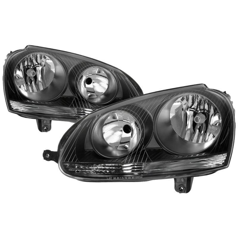 SPYDER xTune Volkswagen Golf 06-09 OEM Style Headlights Black - OEM Black HD-JH-VJ06-BK 9039966