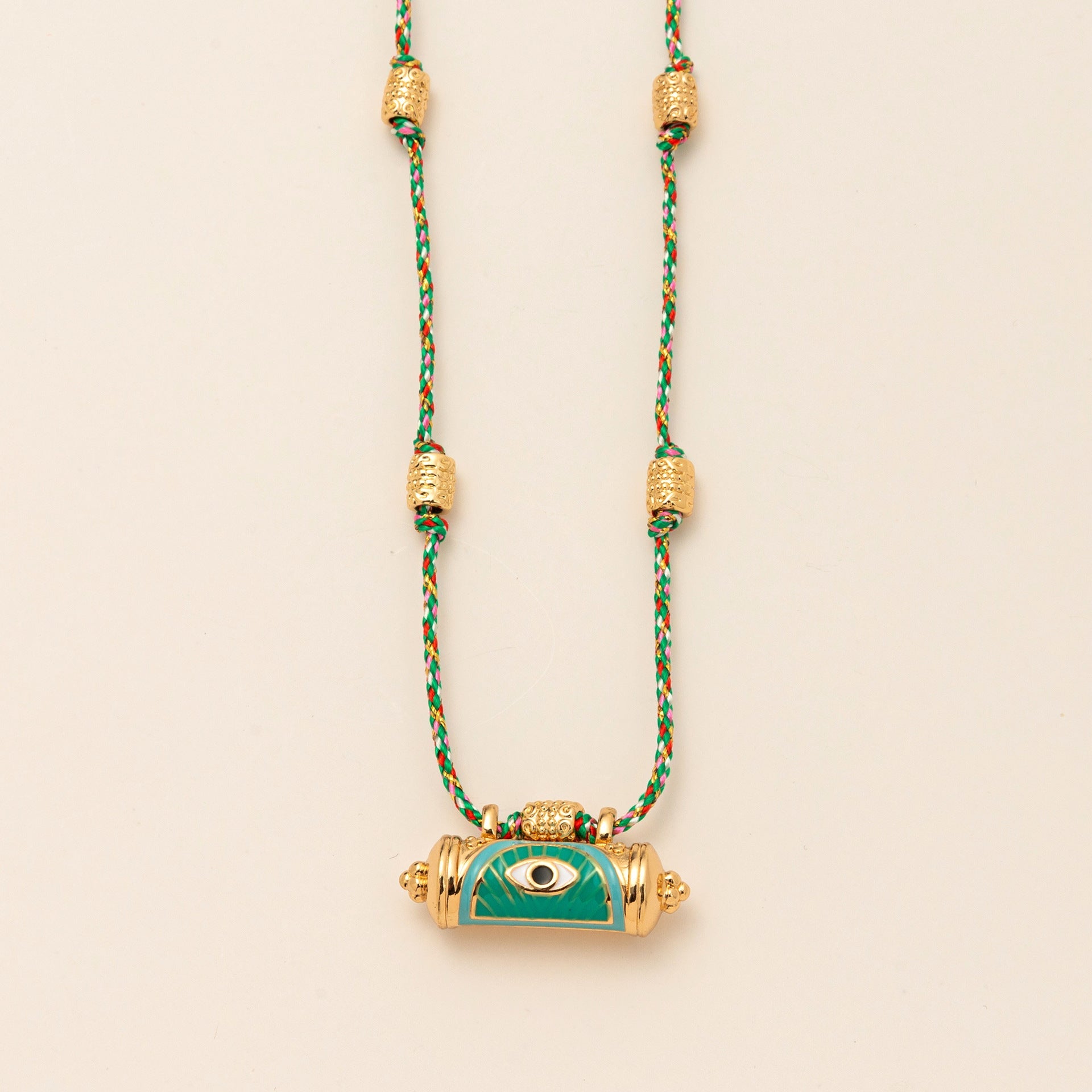Evil Eye Kaleidoscope Necklace Clavicle Chain