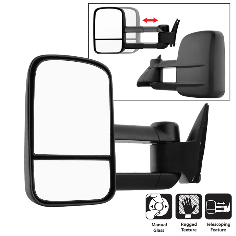 SPYDER Xtune Chevy C10 88-98 Manual Extendable Manual Adjust Mirror Left MIR-CCK88-MA-L 9932854