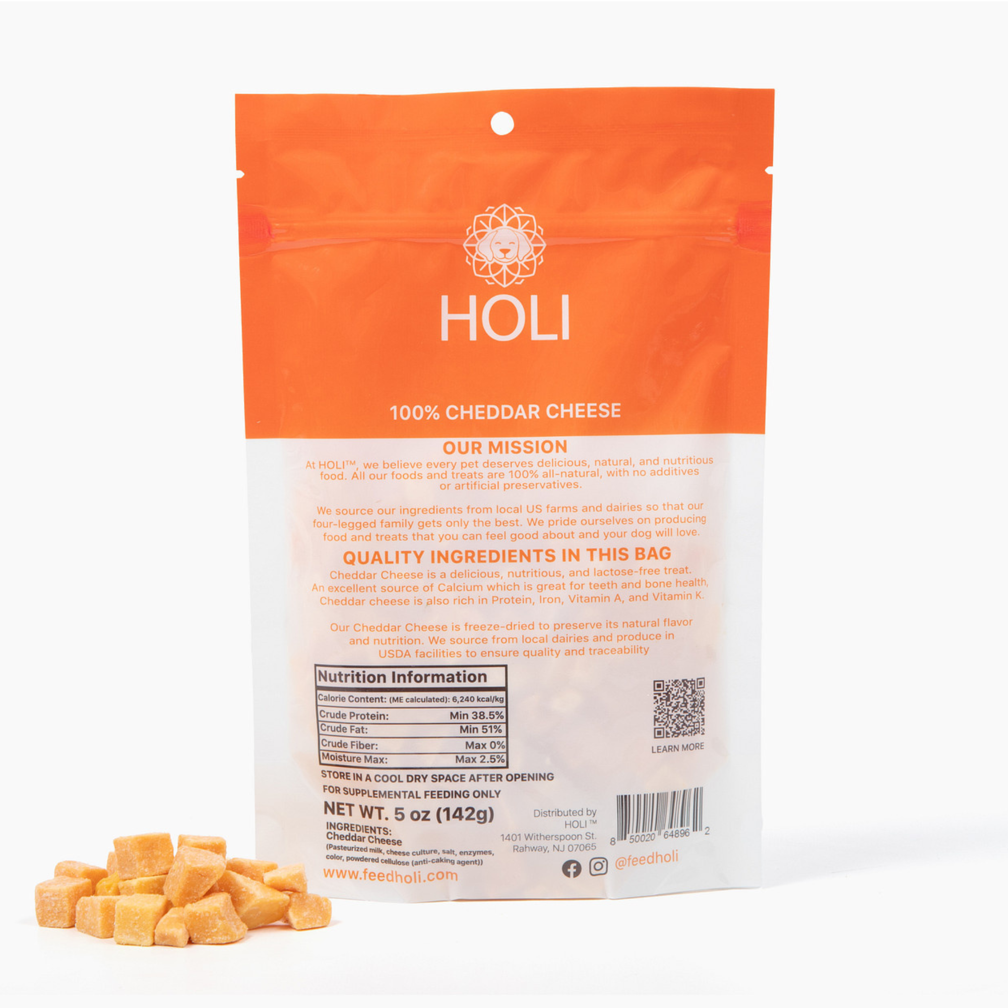 Cheddar Cheese Dog Treats - Freeze Dried - Single Ingredient