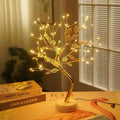 Cherry Blossom Bonsai LED Table Lamp 19.7in (50cm) USB or 3×AA Battery Powered Touch Sensor Night Light Tabletop Decorative Tree - PhishStones Products
