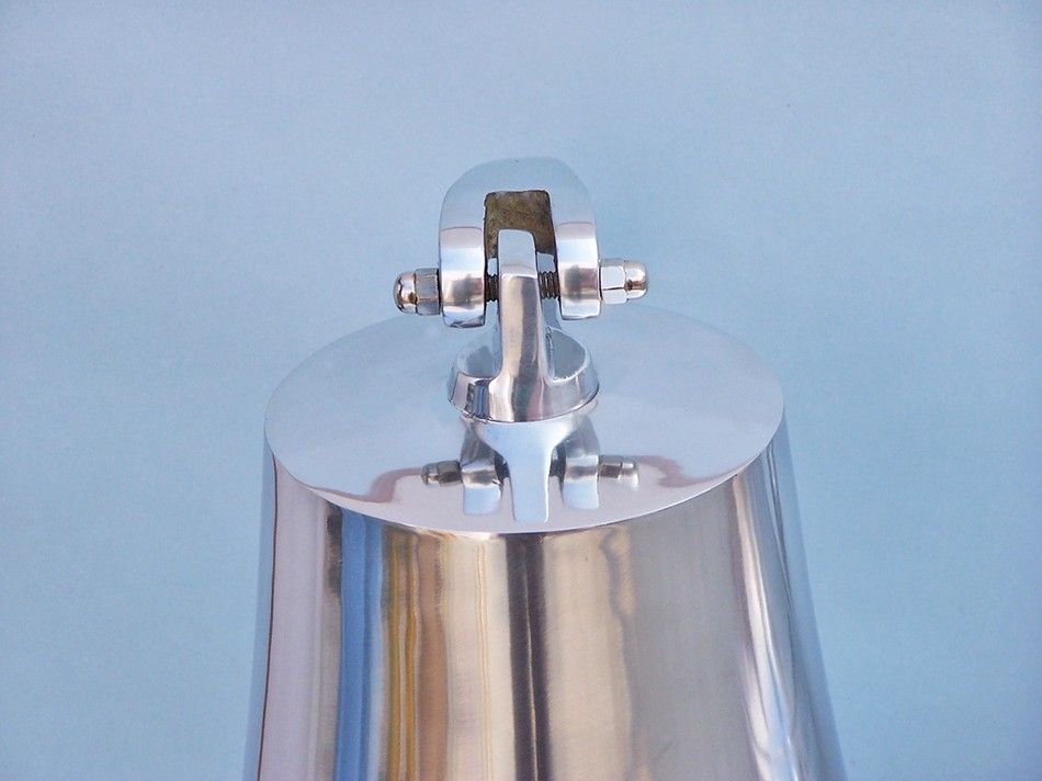 Chrome Hanging Ship's Bell 18""