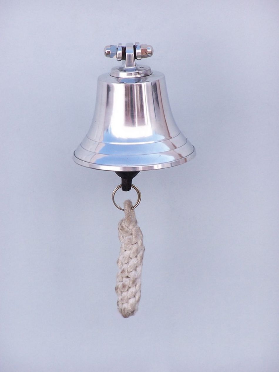 Chrome Hanging Harbor Bell 4""