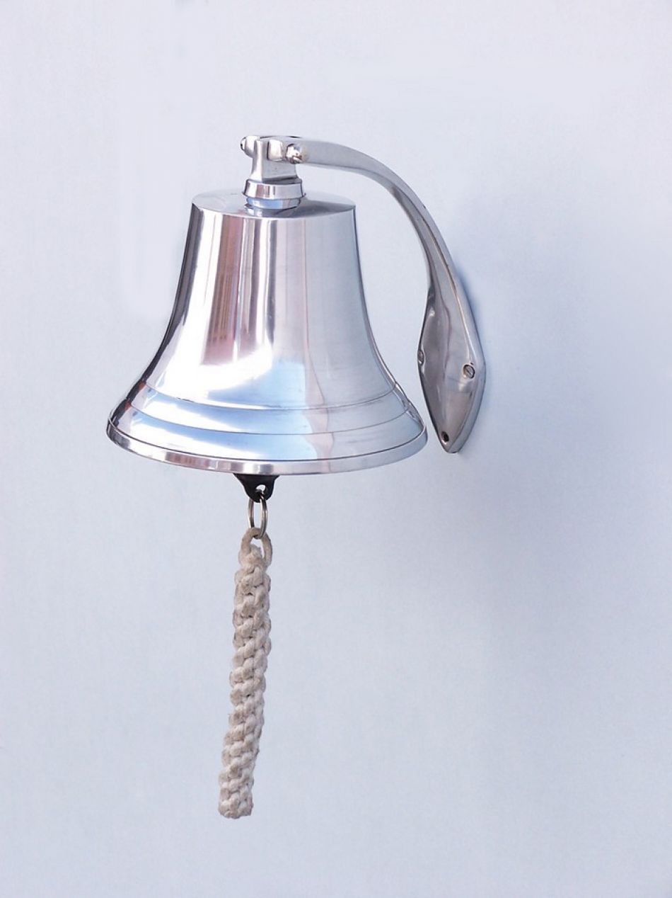 Chrome Hanging Harbor Bell 7""