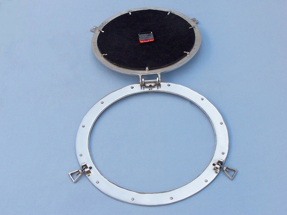 Chrome Decorative Ship Porthole Clock 20""