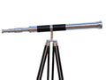 Admirals Floor Standing Chrome with Leather Telescope 60""
