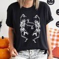 Dancing Skeletons Retro Halloween Vintage Inspired Midnight Moonlit Dance Party Comfort Colors Tee