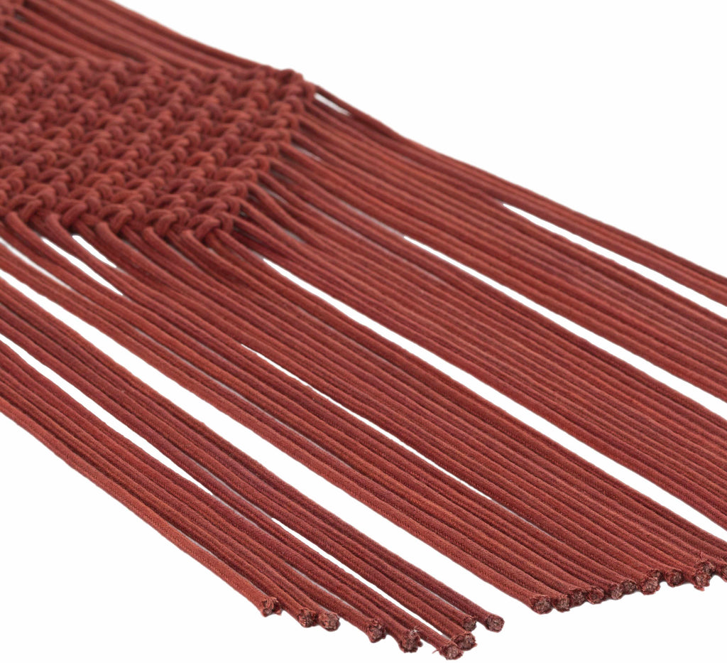 Columbio Rust Macramé Wall Hanging Decor - Clearance
