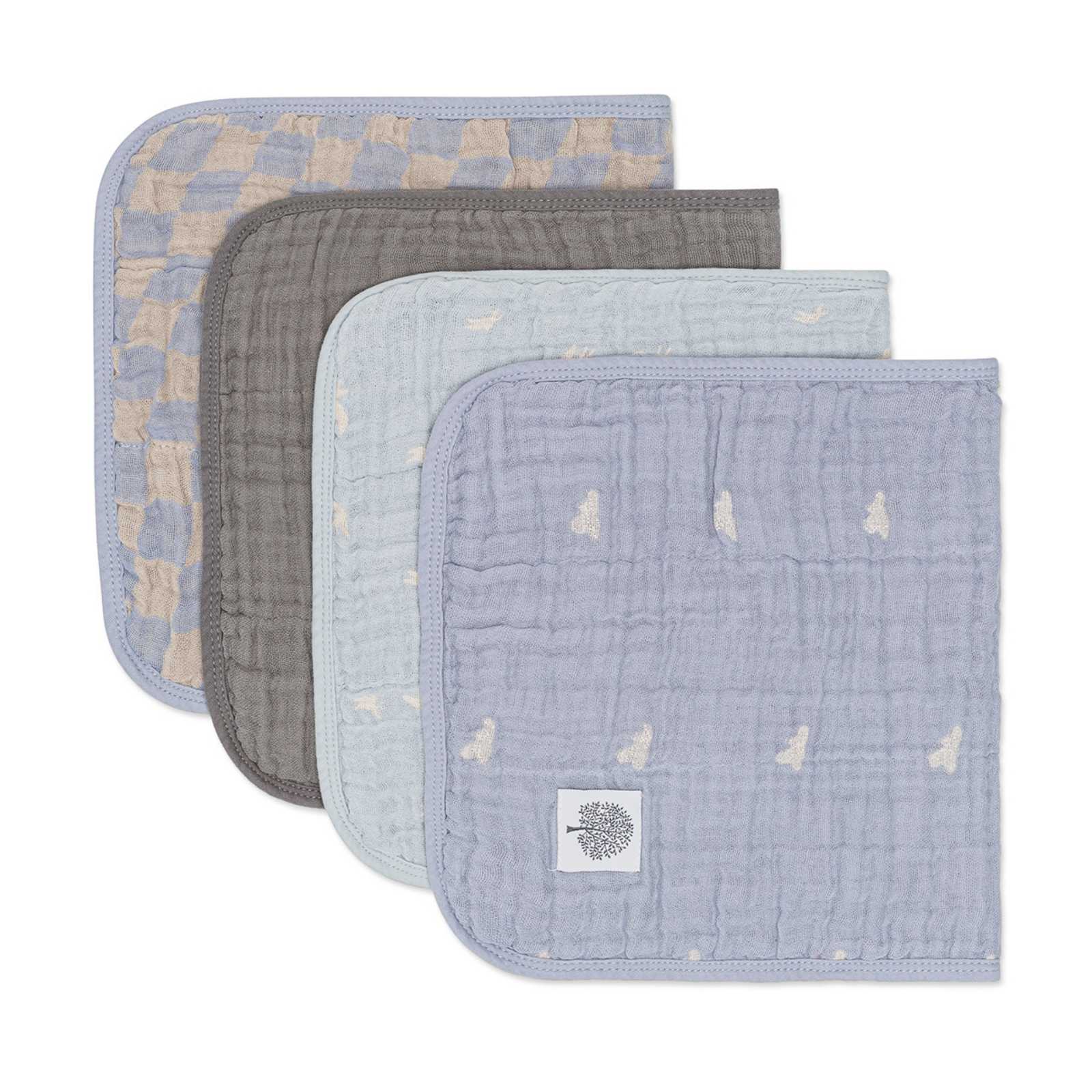 Cloud Set - Muslin Burp Cloths (4 Pack) - PhishStones Products