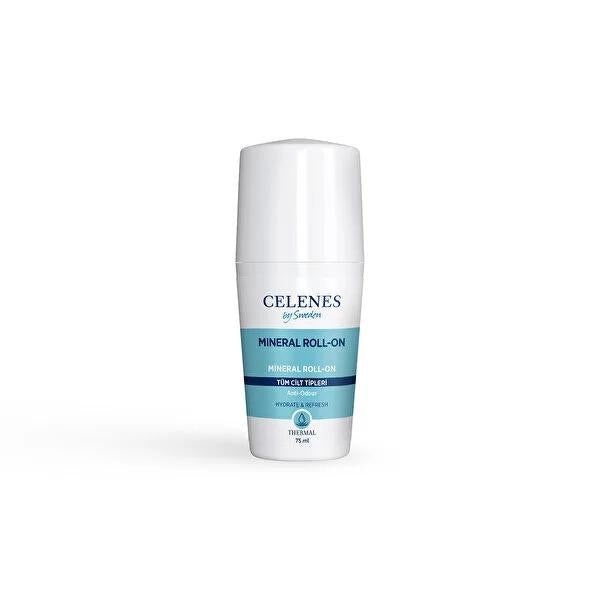 Celenes Natural Roll-On Deodorant for Sensitive Skin - Aluminum-Free, Thermal Water Benefits - 2.54 fl oz