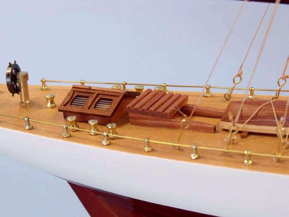 Wooden Columbia Limited Model Sailboat Decoration 35""