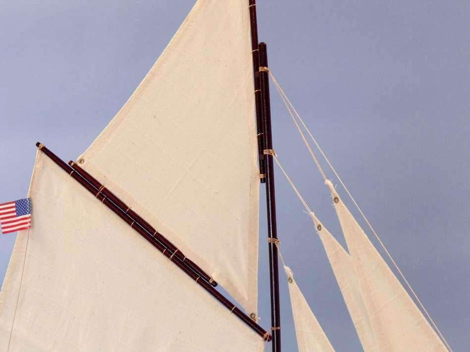 Wooden Columbia Limited Model Sailboat Decoration 35""
