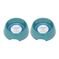 Country Living Set of 2 Natural Fiber Dog Bowls – Teal Blue