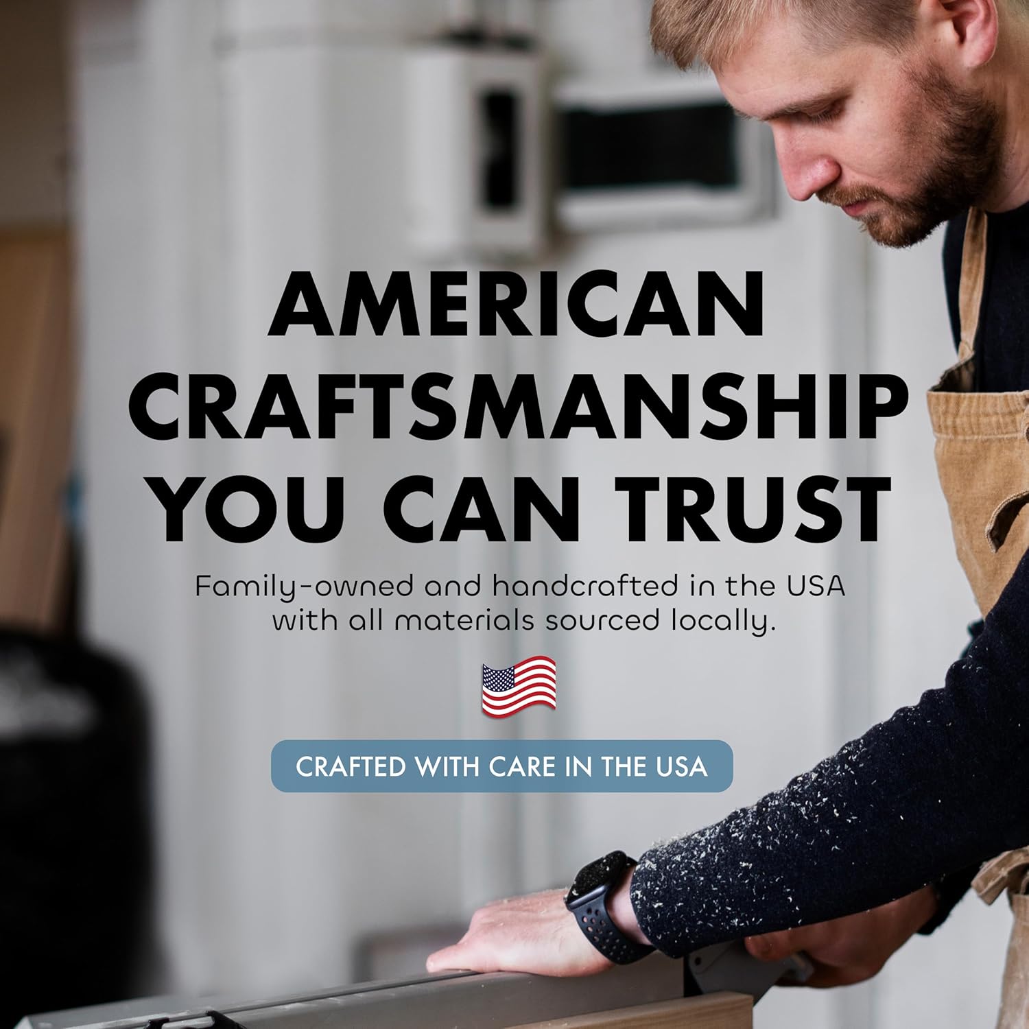 Burnt finish large American flag hidden gun safe by Bellewood Designs, featuring quick access magnetic lock for rifles, shotguns, and handguns.