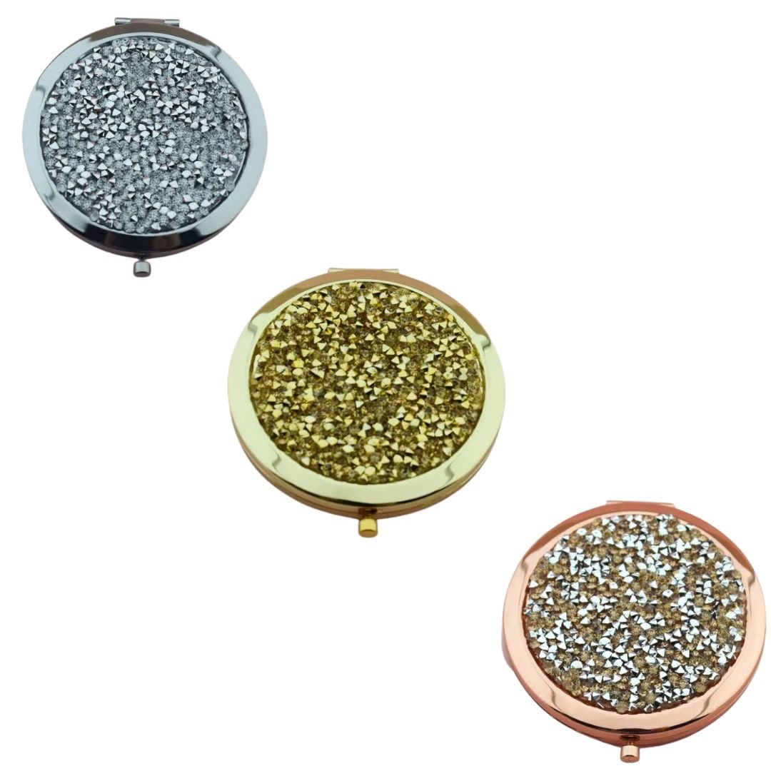 Crystal Double - Sided Portable Mini Mirror - PhishStones Products