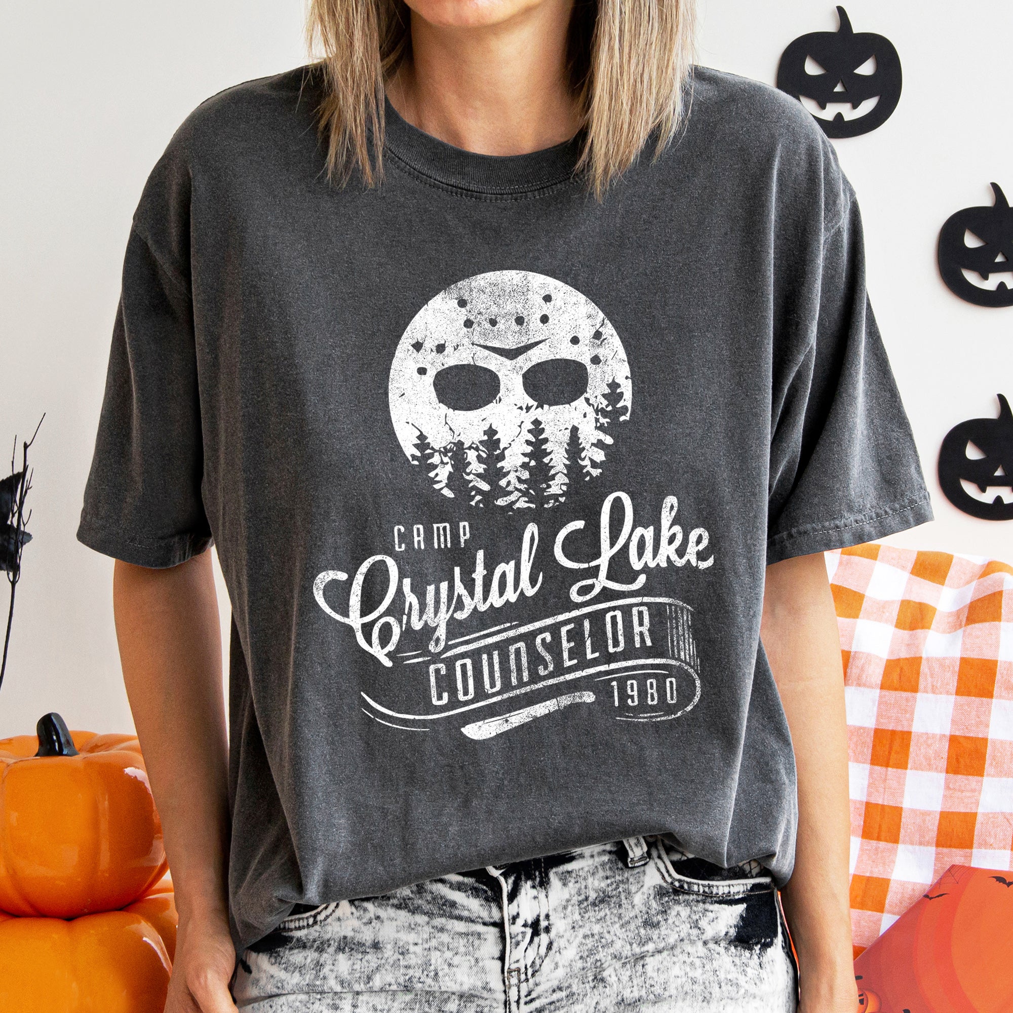 Camp Crystal Lake Counselor Retro Halloween Vintage Limited Edition Comfort Colors Tee
