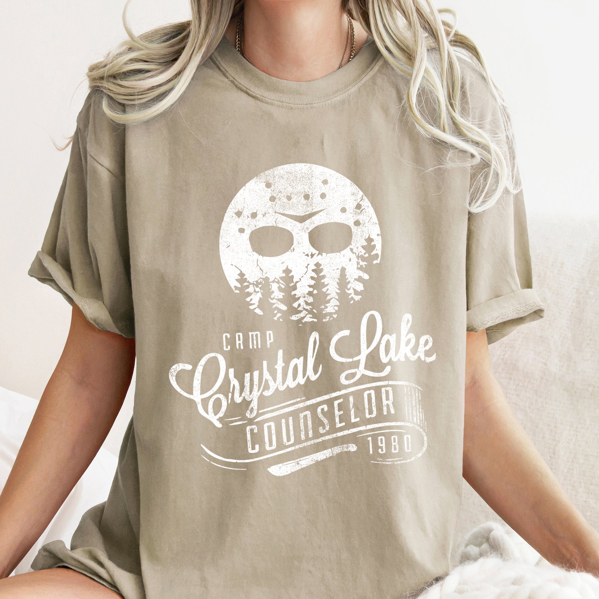 Camp Crystal Lake Counselor Retro Halloween Vintage Limited Edition Comfort Colors Tee