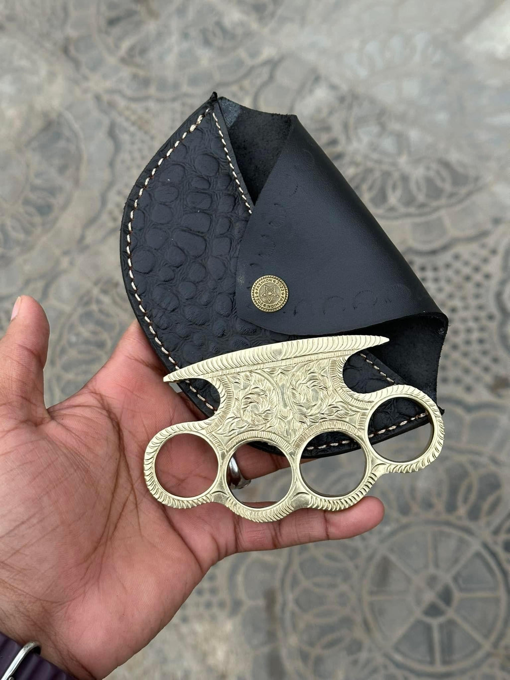Custom engraved brass knuckle - PhishStones Products