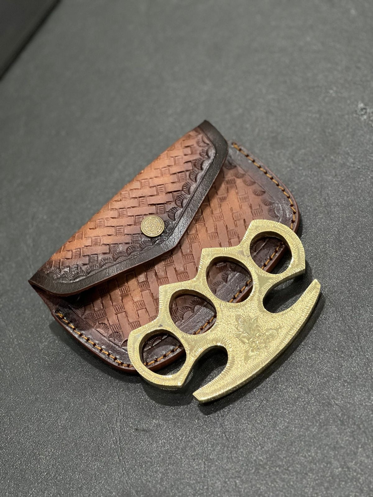 Custom engraved brass knuckle - PhishStones Products