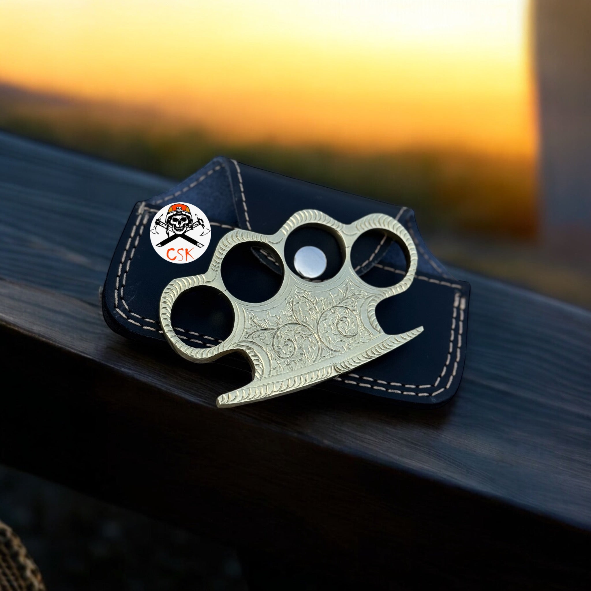 Custom Hand Engraved Brass knuckle - PhishStones Products