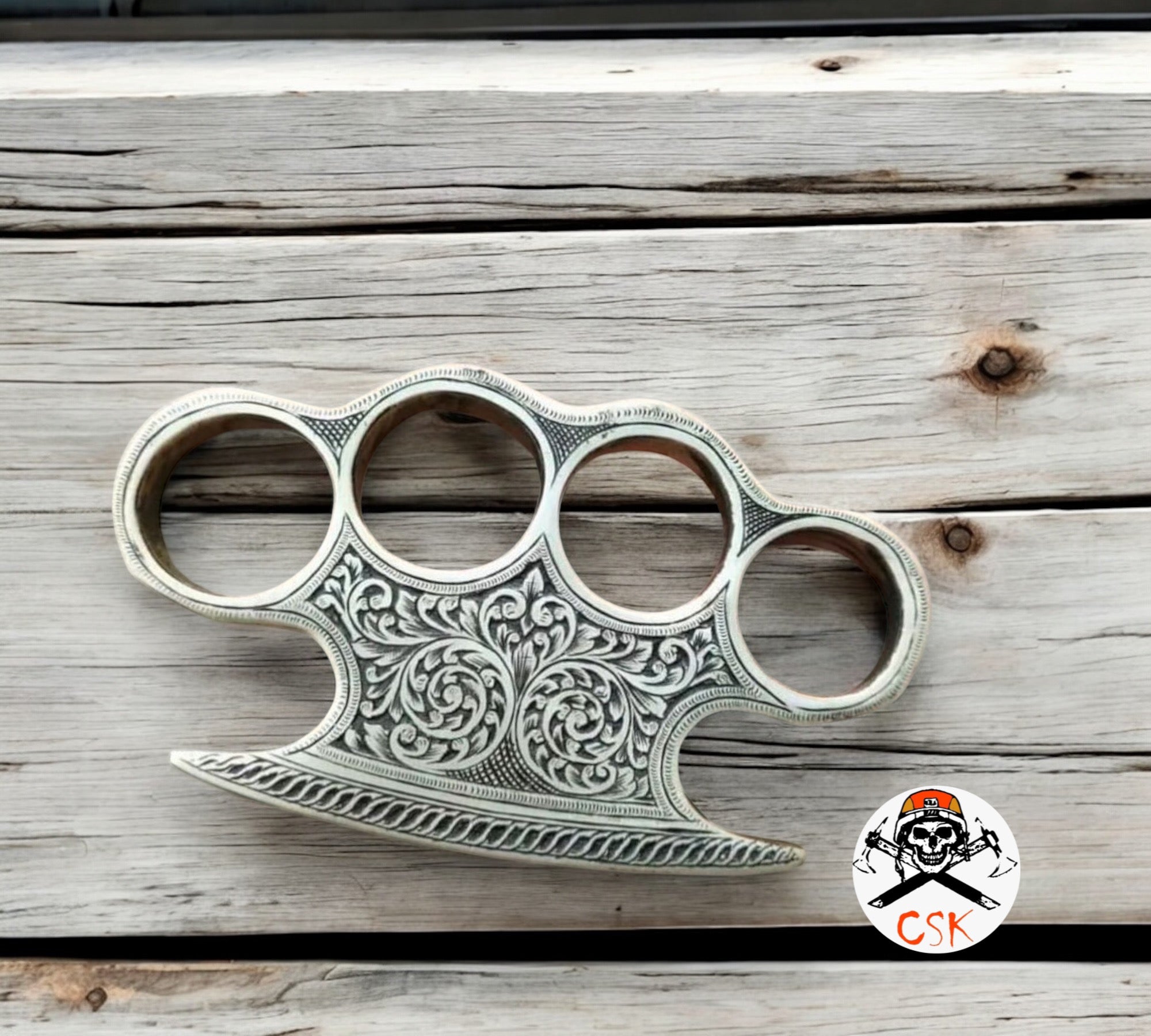 Custom Hand Engraved Brass knuckle - PhishStones Products