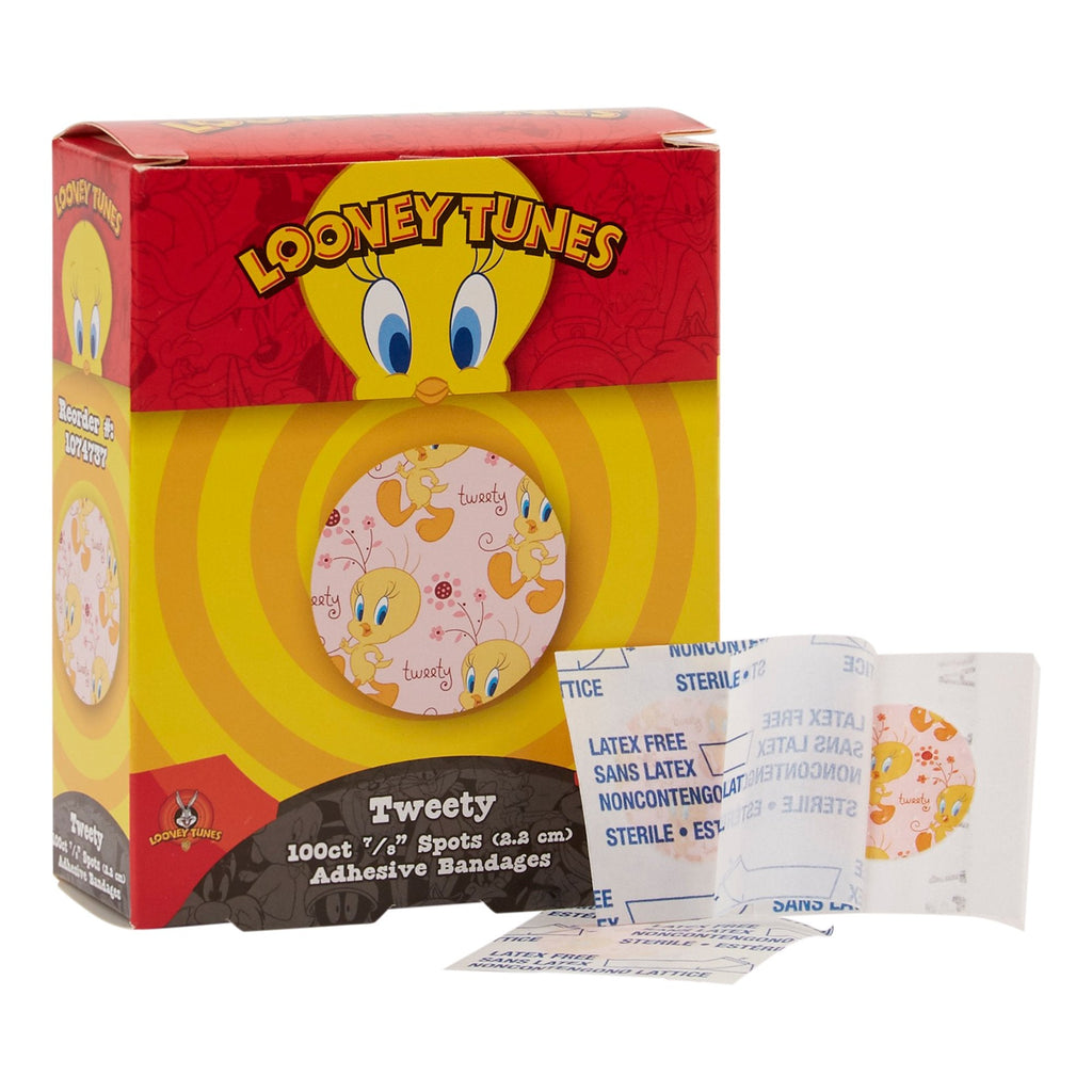 Looney Tunes™ Stat Strip® Adhesive Spot Bandage, 7/8-Inch Round 1074737