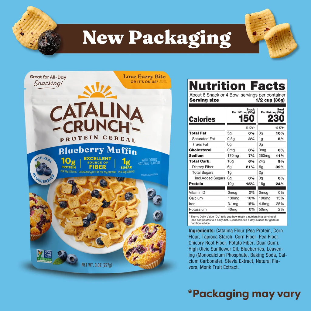Catalina Crunch Blueberry Muffin Keto Cereal, 8 oz. (Pack of 6)