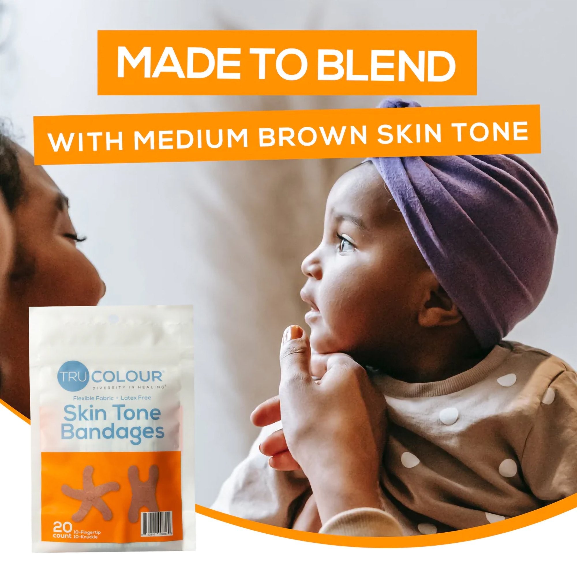 TruColour® Brown Adhesive Strip, Knuckle / Fingertip TCB-NKF
