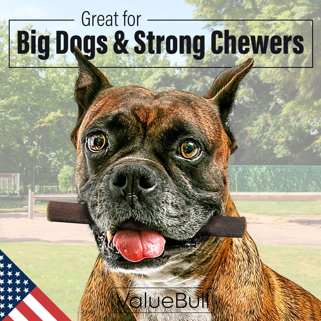 ValueBull USA Collagen Sticks for Dogs, 6 Inch Thick Chews, Natural Long-Lasting Dog Treats, 50 Count
