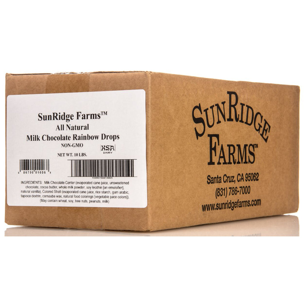 Sunridge Farms Rainbow Drops Milk Chocolate, 16 lb Case